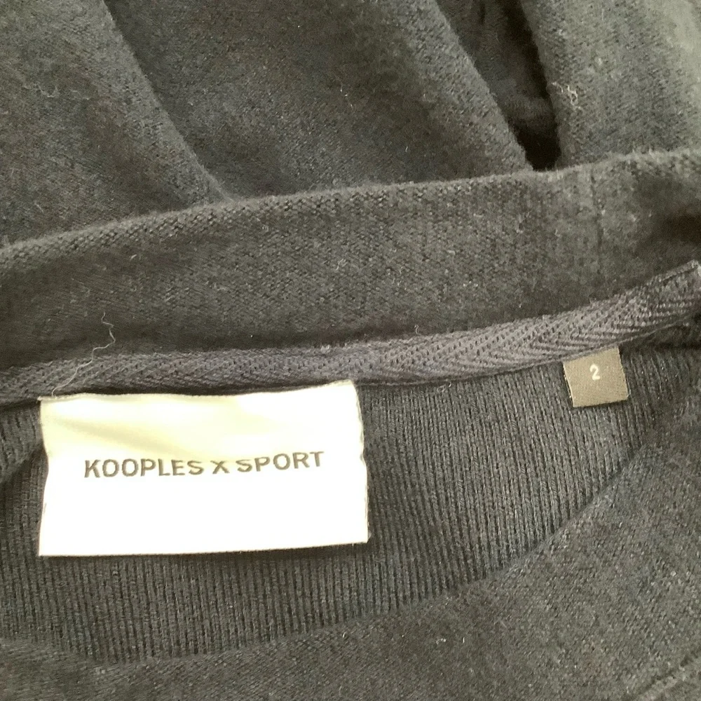 The Kooples x Sport Lace Hem Logo Front Pullover Long Sleeve True Navy Soft